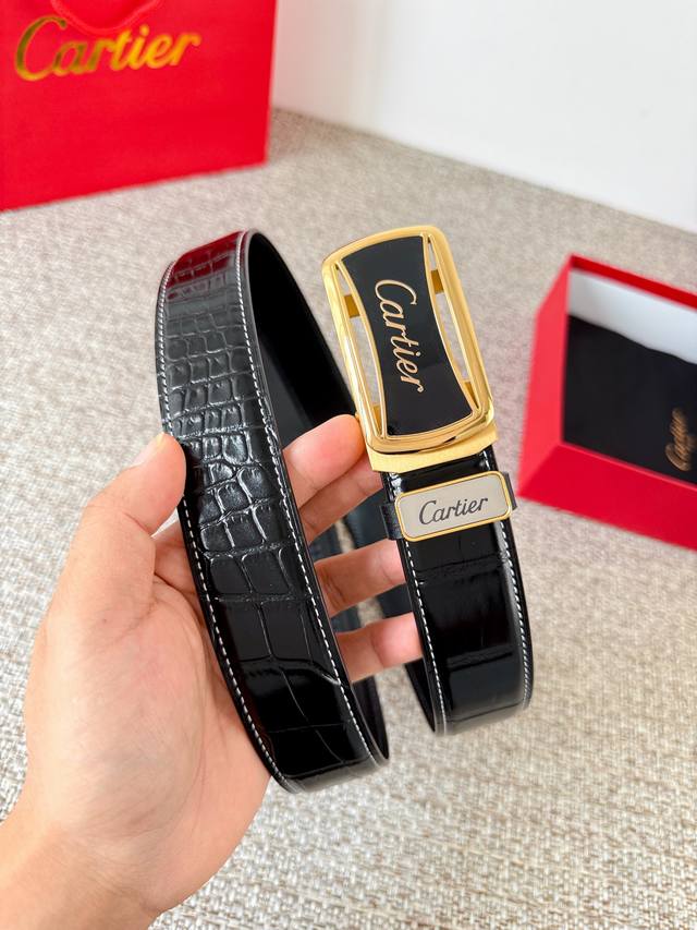 Product Name: Cartier Original Belt/Leather Bag Model: Automatic Buckle, Classi