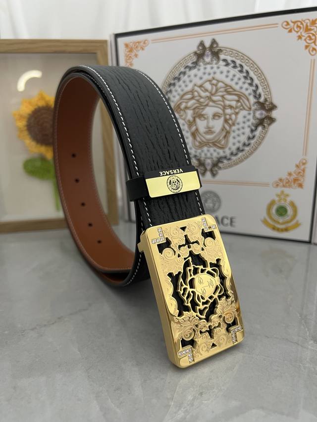 Product Name: Versace Material: 100% top-grain cowhide belt, guaranteed genuine