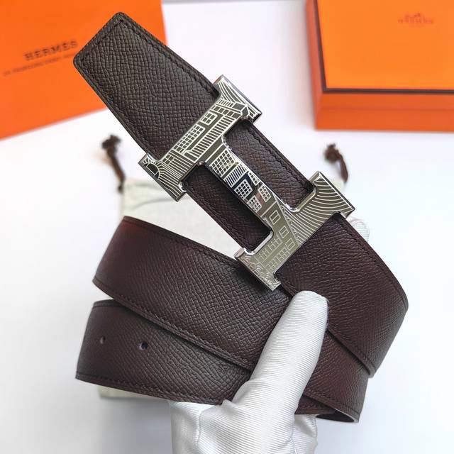 Original quality Hermes leather goods, a classic belt, its beauty refined by ti