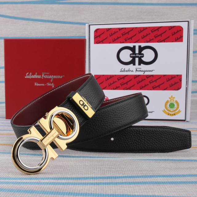 Belt: Ferragamo Original Cowhide Belt Men's Belt: 100% top-grain cowhide leathe