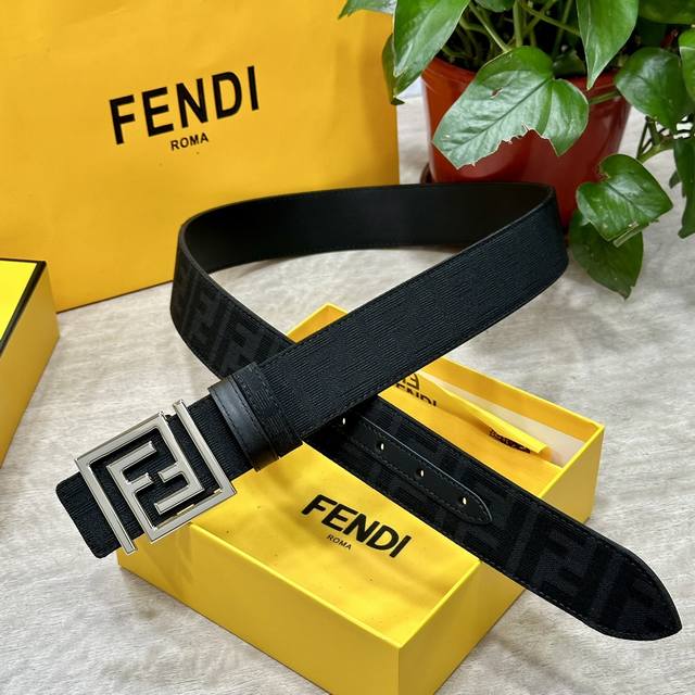 Fendl, same style as in Fendi boutiques, 3.8cm wide, original custom fabric, Ff