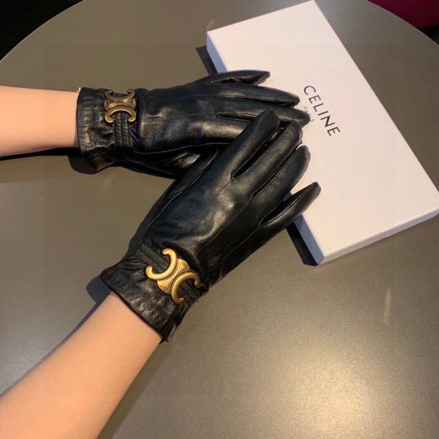 2025 New Exclusive First Release Touchscreen Gloves Celine Original Quality, Off