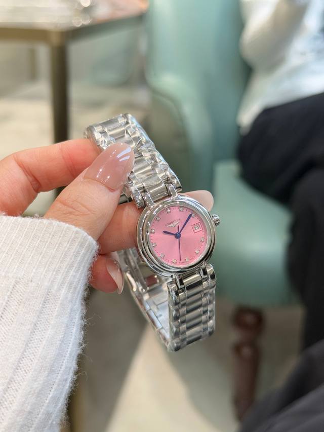 三码合一26.5Mm 浪琴Longine心月系列手表，女士超美气质范，时尚石英腕表，适合各种场合。大气场从心月系列开始～2个款式，罗马数字款和带钻款，完美品相质