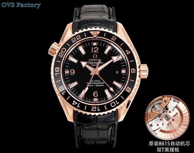 Ovs Factory 欧米茄-海马600米 Gmt经典王炸！不仅能潜水还能环球飞行更是日常通勤中的隐奢担当！表径45.5Mm。质感炸裂，原装8906自动机芯，