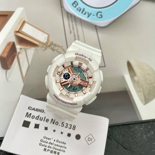 杨紫同款卡西欧 女表 Ba-110plbaby-G、尺寸42Mm 功能：Led照明 全自动日历 秒表计时 每日闹钟整点计时 世界时间48个城市 1224小时制