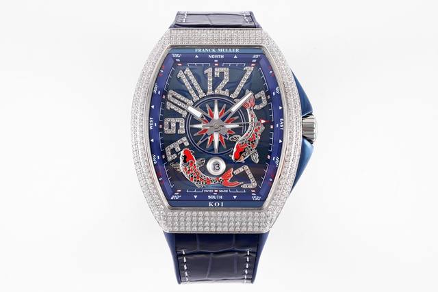 完美细节 Abf 最高品质 新款到货 Franck Muller 法兰克穆勒 Fm Vanguard Yachting V45遊艇系列 44X54 Mm1.表壳