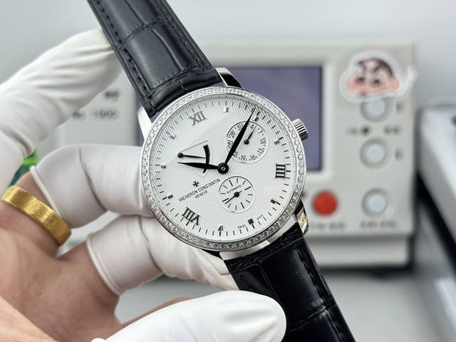 白 -金 钻+50 Km工厂p新推出江诗丹顿Traditionnelle传袭系列83520 000R-9909机械腕表，震撼上市！独立秒针、指针式日历、动力储备