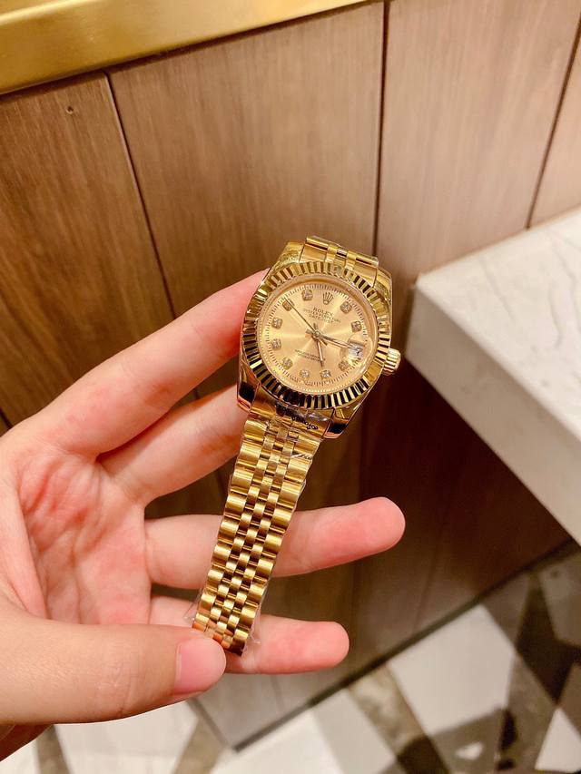 日志 系列经典女款310 实芯五珠钢带-原装压扣 小红书火爆推荐 设计显出独特高贵优雅女神气质！316精钢女性气质，高端大气，不显浮华的风格广受成功人士喜爱，逐