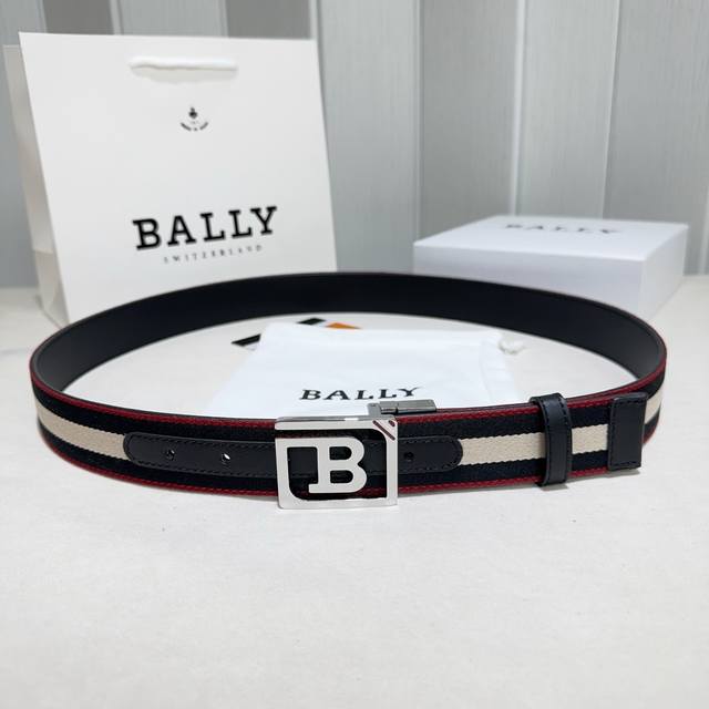 Bally , same style as in Bally boutiques. Made with webbing fabric and double-s