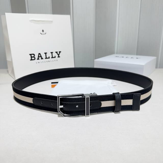 Bally , same style as in Bally boutiques. Made with webbing fabric and double-s