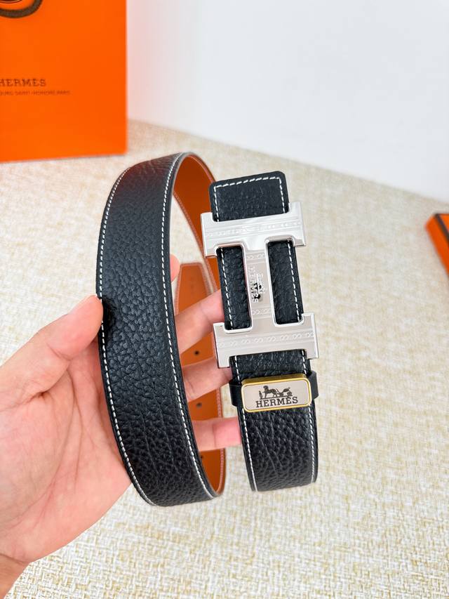 Product Name: Hermes Belt, Original Single Item Model: Hook buckle, classic pure
