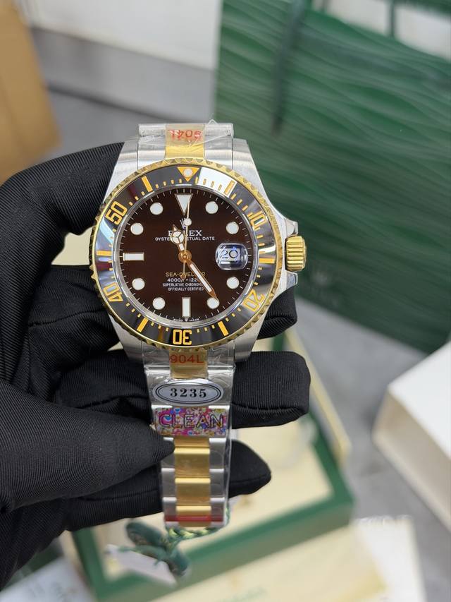 独家实拍图 劳力士 黑金水鬼，潜航者系列，全自动机械表 Rolex Swiss Movement Men's Watch