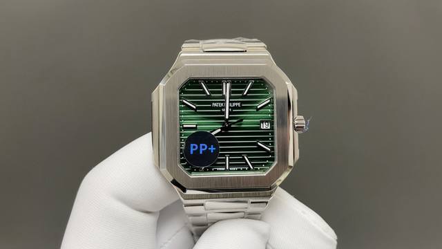 pp+ 百达翡丽 方形 新系列Cubitus 5821腕表 亮点特色：1机芯:搭载定制9015改Cal.26-330 Sc一体机，调时不停秒，调时不停秒，摆轮位