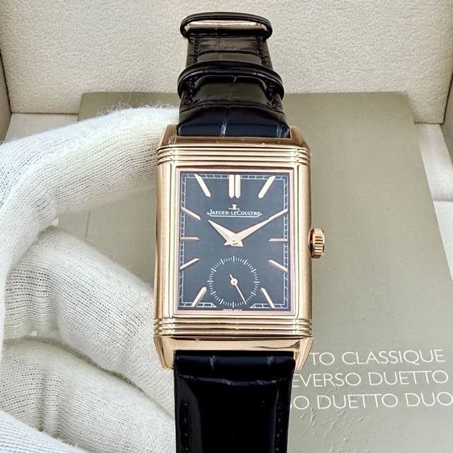 Reverso Classic Large Duoface Small Second男款翻转系列：尺寸：49Mmx29Mm、研发精密铸造而成，精选854A 2手