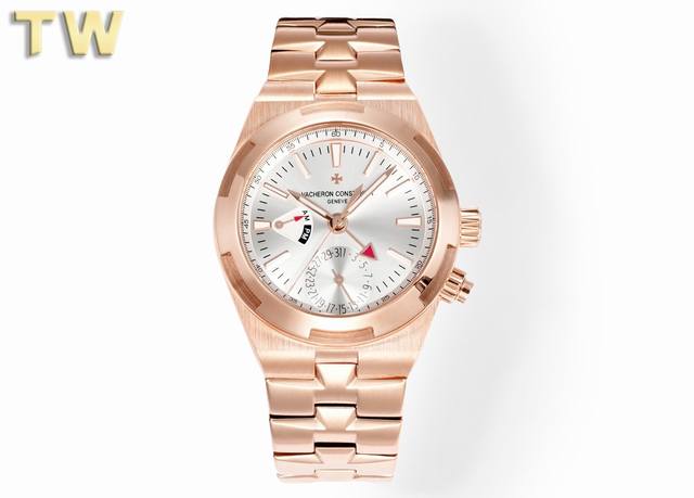 Tw新品江诗丹顿纵横四海7900V系列腕表 顶级奢华的经典型41Mm钢表壳线条流畅质感细腻，可与表链完美链接，表身后表带上烙印江诗丹顿马耳他十字标志，旭日纹缎面