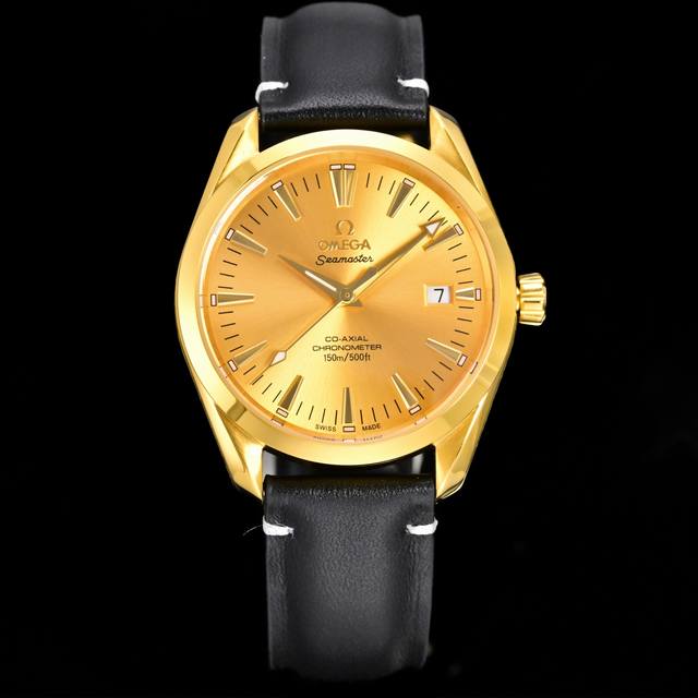 白壳 -金壳 钢带100 Vs厂出品 欧米茄 Omega 海马150米系列 Aqua Terra 天文台 39Mm 1: 市场独家天然表带 钢带自由选择。 2: