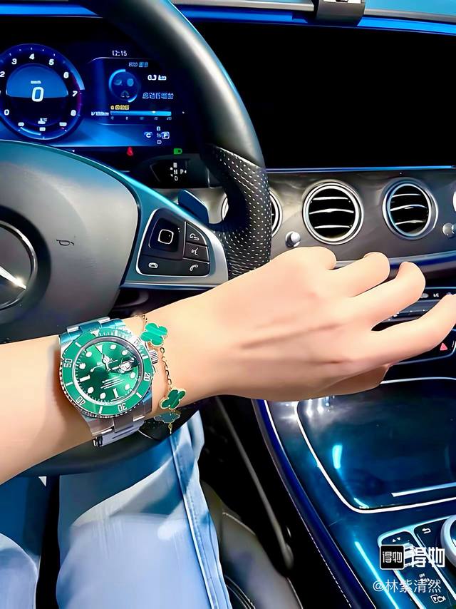 A壳 劳力士绿水鬼 全自动机械表 陶瓷圈口不掉色 微调扣子