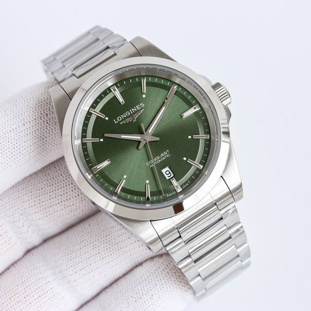 耗时半年强力推荐 优雅焕新｜ 新品首推 浪琴 Longinesvs5 康卡斯悦动系列 优雅银经典黑百搭绿深邃蓝高级咖 原版开模，对版41Mm尺寸316精钢材质，