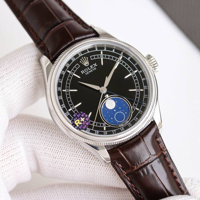 R+ Factory 120克配重版 Rolex切利尼 月相型面市 原版尺寸：39Mm13.2 定制版红轮Cal.3195型机芯还原原装所有功能及8点位快调月相