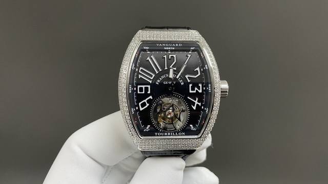 光 钻6310Abf最新款 顶级 法兰克穆勒V45 Vanguard陀飞轮系列 历时多年研发机芯 1 超级原装复杂法穆兰陀飞轮机芯 细节完美到位 打造机芯独具的