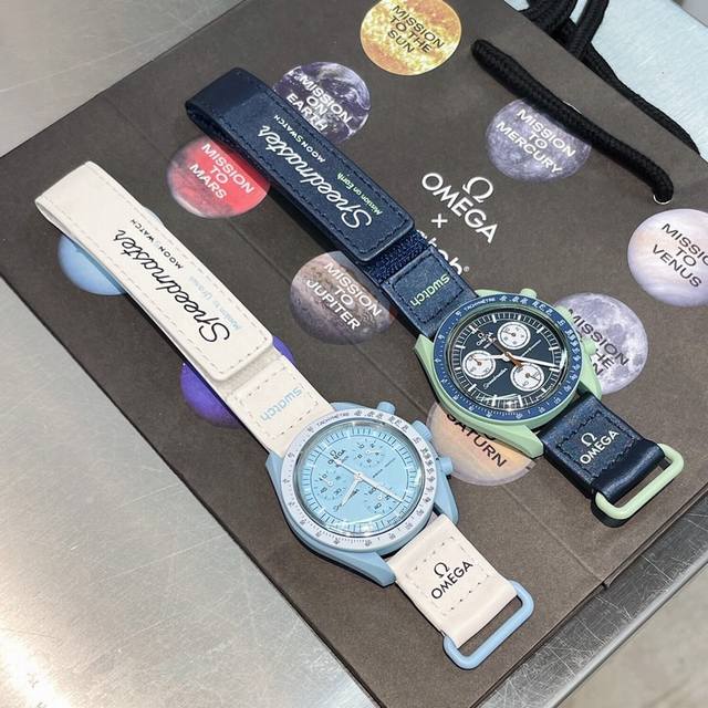 市面最顶级版本来了！ 真正的生物陶瓷材质！区分市场货！ 目前地球和天王星现货 色系后面几天陆续出！ Xswatchx斯沃琪联名款 Biocercmoonswat