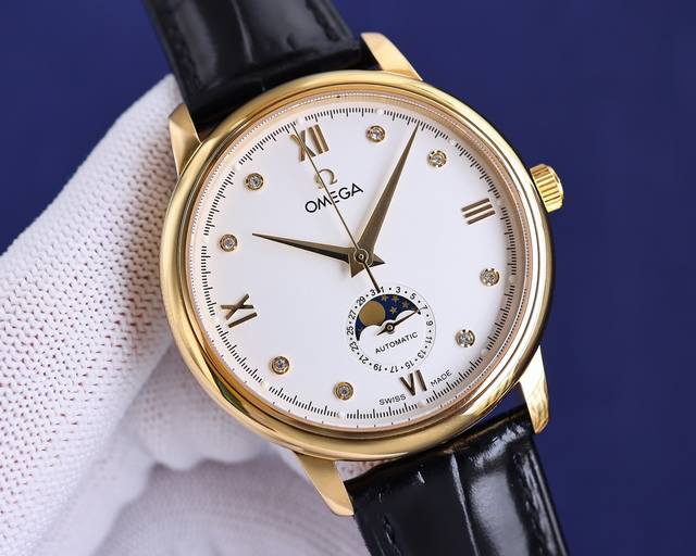 Omega 新款推荐，蝶飞系列＂升级版＂，机芯型号为Eta2824-6机芯 6位真日历与24小时星辰功能 质量稳定，尺寸40Mm，厚度1.1Mm.表壳为316L