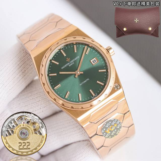 Vc+工厂p 江诗丹顿 历史名作 系列标志性豪华运动型腕表以纪念品牌成立222周年。 表壳：尺寸37Mm X8Mm酒桶形采用三部分结构让整体并不显小，凹槽大齿轮
