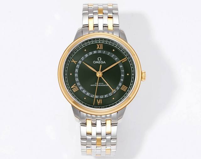 白 -金 新款四针欧米茄.碟飞系列434.23.42. 2 1、高雅的设计风格，深受表友们喜爱。42毫米的表径，大小适中，表壳采用精钢材质，经过精细的打磨和抛光