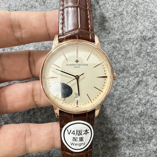 Mks厂，江诗丹顿传承8 超薄系列配重版，规格：40毫米×8毫米，重量：65.5克，搭载进口日本西铁城9015改原装2450机芯，实拍图