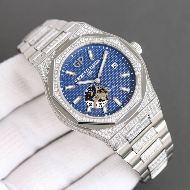 全面升级版到货，到货 Girard-perregaux 芝柏Gp Laureato Chronograph L39 桂冠系列42毫米计时腕表 精钢材质精钢表壳，