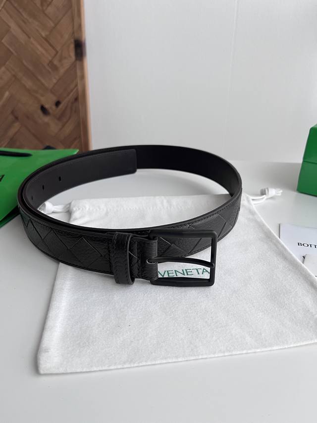 Bv 2026 Newest Men's Braided Belt, Handmade Intreccio Large Check Braid, Italian