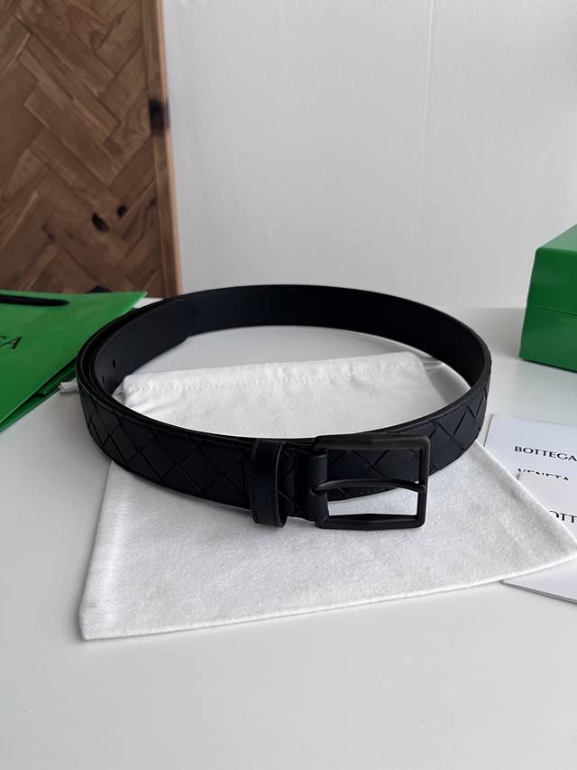 Bv 2026 Newest Men's Braided Belt, Handmade Intreccio Large Grid Braid, Italian