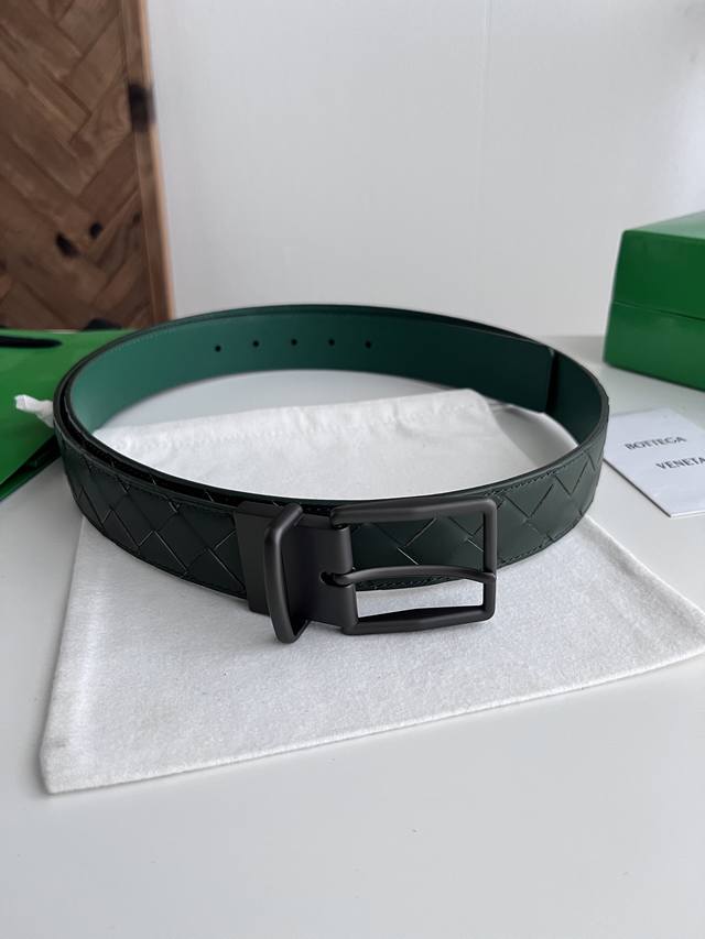 Bv 2026 Newest Men's Braided Belt, Double-sided Handmade Intreccio Large Grid Br