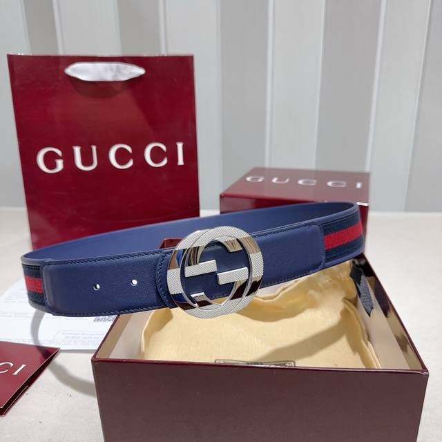Gucci New Arrival (DDD) Made with webbing fabric and double-sided top-grain cowh