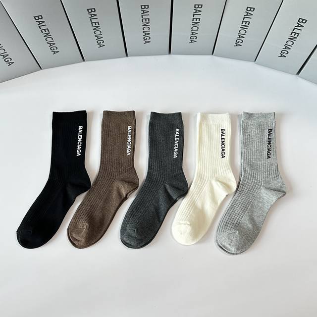Comes with packaging DDD Balenciaga new classic mid-calf socks with heat transf