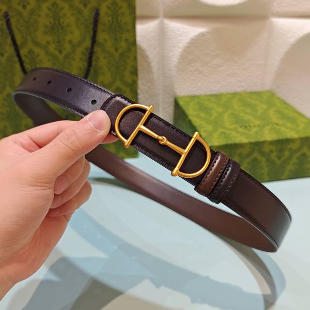 3.0Cm Gucci belt, double-sided top-grain cowhide, length: 75.80.85.90.95.100.105