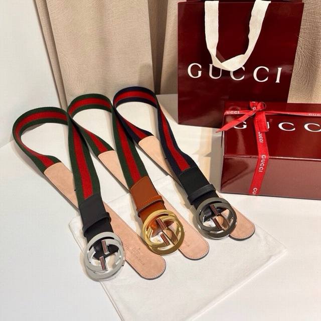 This eye-catching men's belt from Gucci's 2026 early spring collection is 4.0cm