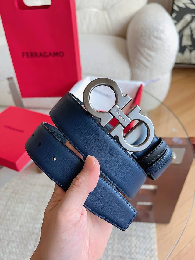 Ferragamo 2026 Early Spring Collection: This belt is crafted from top-grain cow