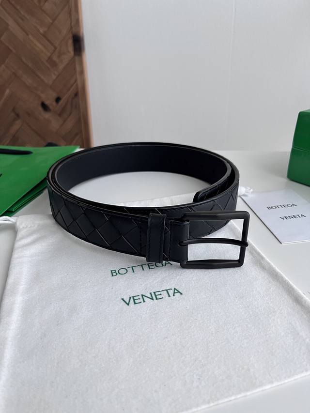 Bv 2026 Newest Men's Braided Belt, Handmade Intreccio Large Check Braided Double