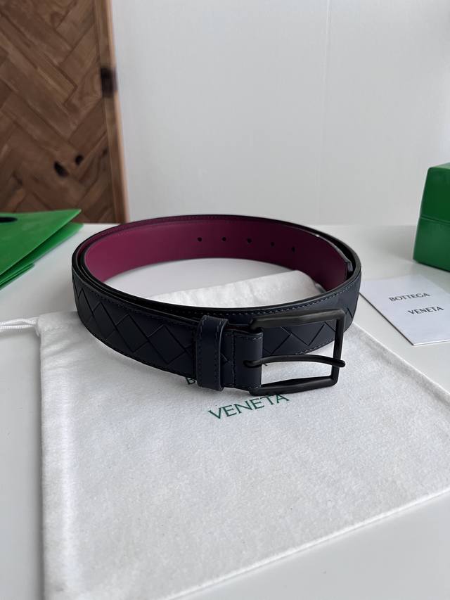 Bv 2026 Newest Men's Braided Belt, Handmade Intreccio Large Check Braided Double