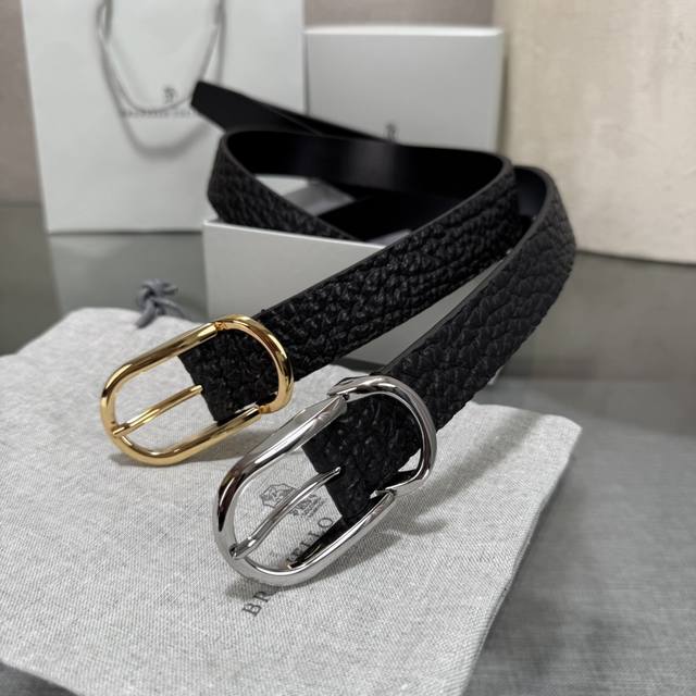 Brunellocucinelli 3.0 Wide Men's Genuine Leather Suede Cowhide Double-Sided Top