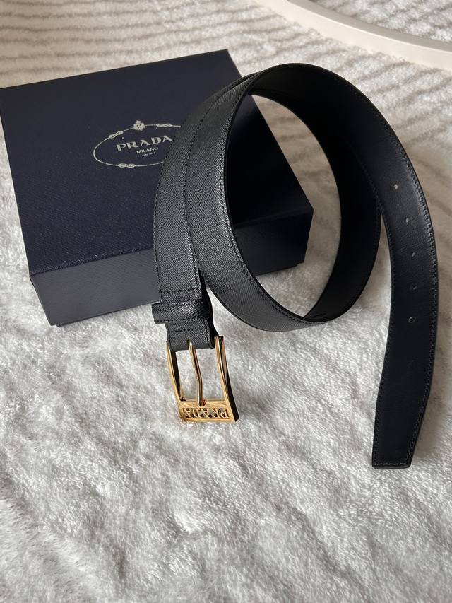 Rada Men's Business Casual Waistband, 3.5cm, same style as in Prada boutiques. M