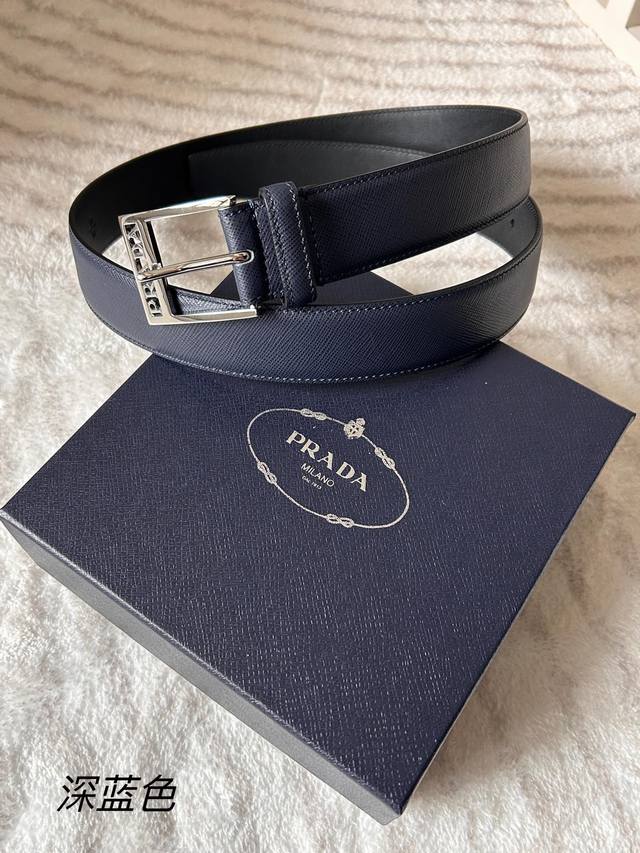 Rada Men's Business Casual Waistband, 3.5cm, same style as in Prada boutiques. M