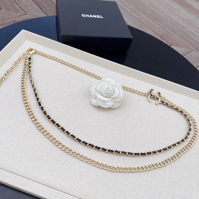 Chanel's latest design, pure copper waist chain with top-grain leather, classic