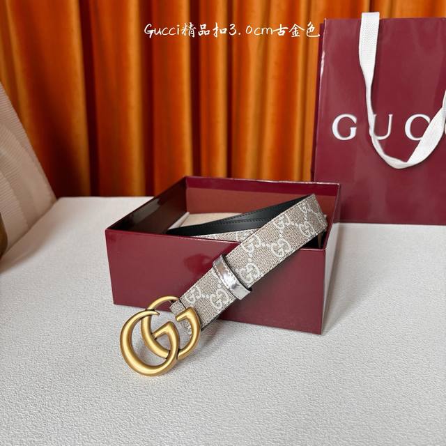 Gucci: Original single-sided PVC printed belt with original leather sole, classi