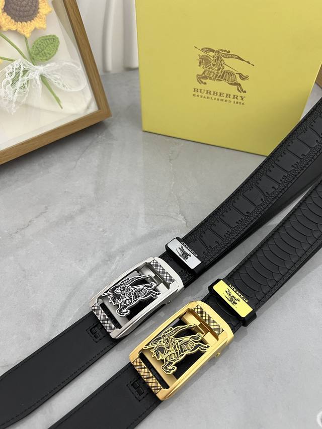 Product Name: Burberry Automatic Leather Belt Material: 100% Top Layer Cowhide