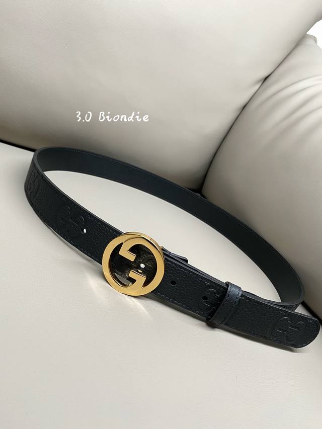 Gucci Biondie Series 3.0 Imported Cowhide Hot-Pressing Technology This belt is c