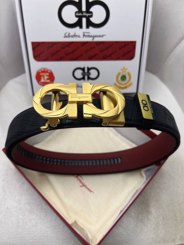 Ferragamo automatic high-end quality, 3.5mm wide exquisite automatic steel buck