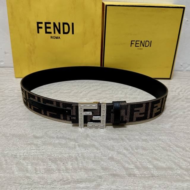 Fendl, same style as in boutiques, 3.8cm wide, original custom fabric, Ff patter