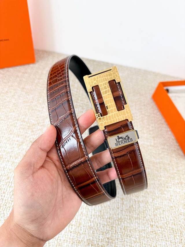 Product Name: Hermes Automatic Buckle Belt DDD Model: Automatic buckle, classic